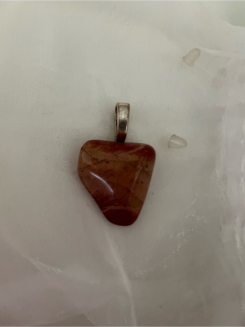 Polished Brown Jasper Pendant Necklace - Elegant Women’s Jewelry